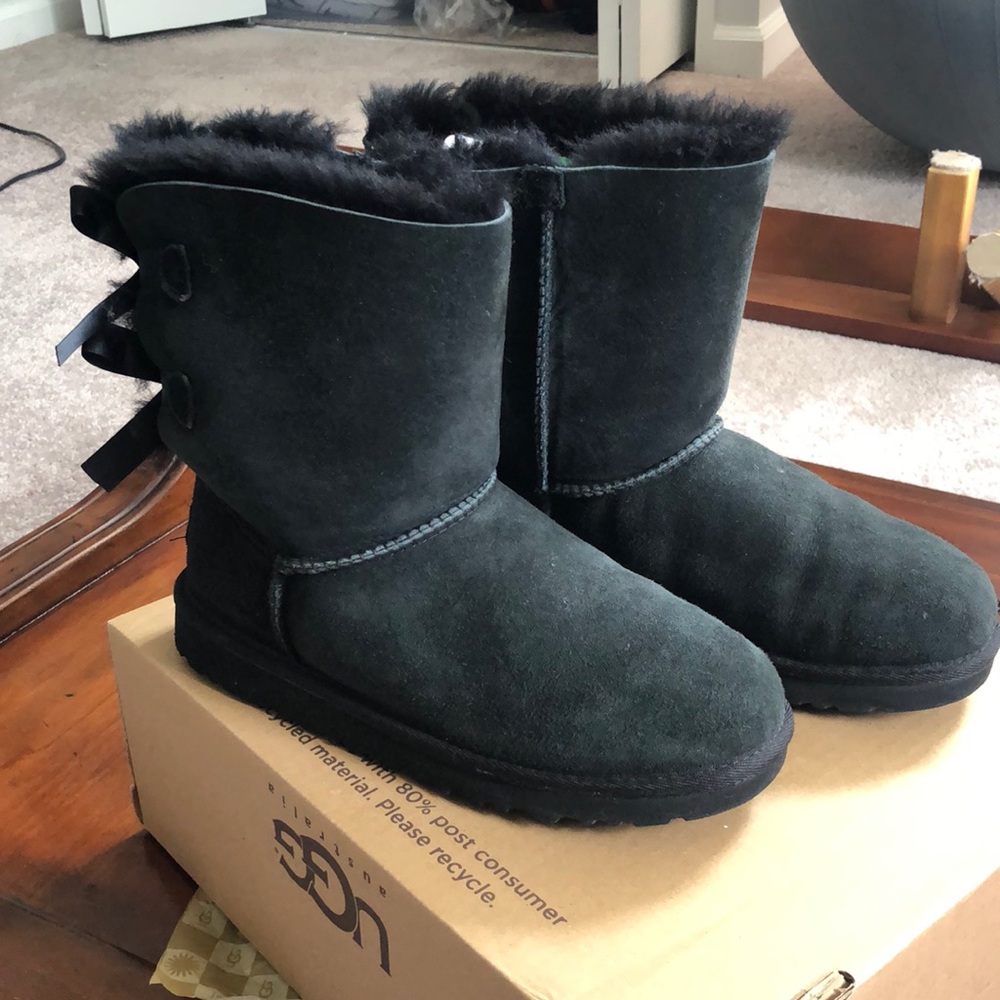 Bailey Bows Black Ugg Boots